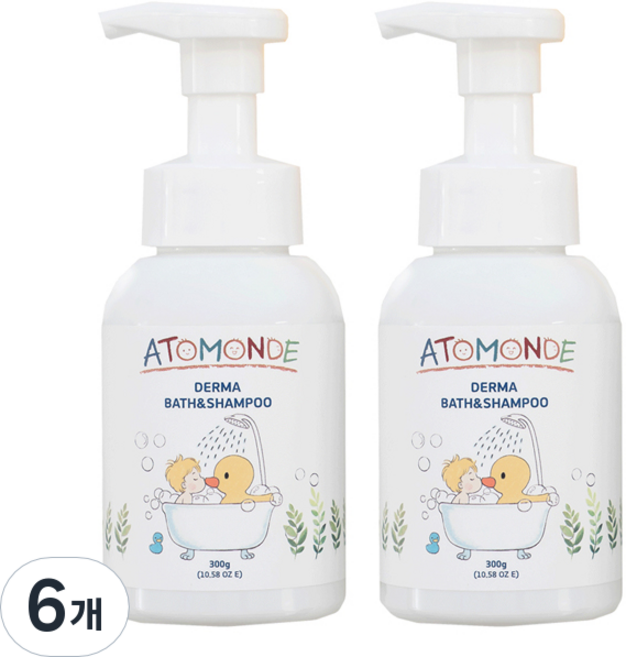 ATOMONDE Derma洗髮沐浴精, 300g, 6個