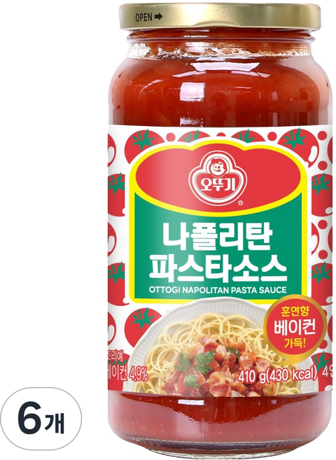 오뚜기 나폴리탄 파스타소스, 410g, 6개