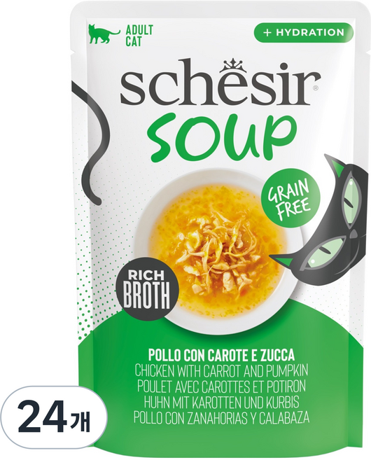 스케지어 고양이 수프, 40g, 24개, 혼합맛(닭/호박)