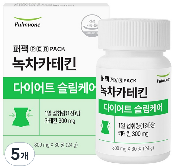 PERPACK 綠茶兒茶素輕盈機能錠 24g, 5個, 30錠