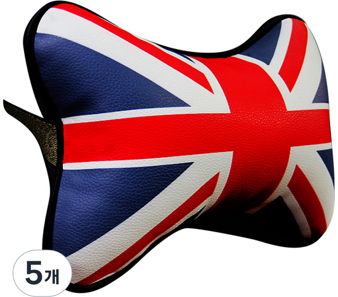 카스토리 인체공학적 유니온잭 차량용 목쿠션, 레드블루, 5개