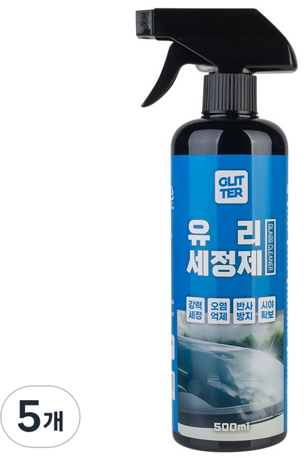 Secret 亮片汽車玻璃清潔劑, 5個, 500ml