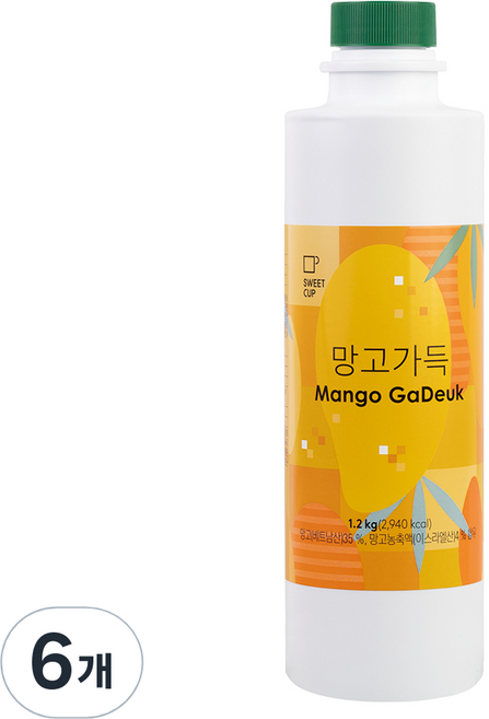 스위트컵 망고가득 농축액, 6개, 1.2kg