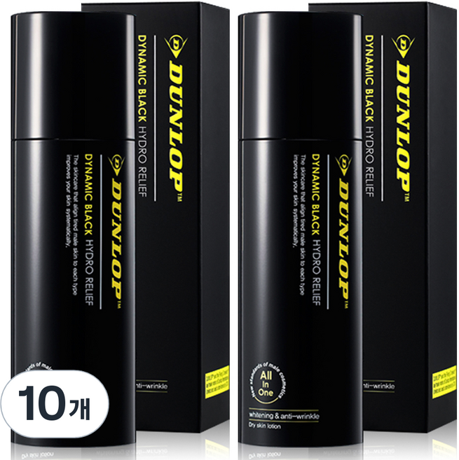 던롭 다이나믹 블랙 남성 건성용 올인원, 120ml, 10개