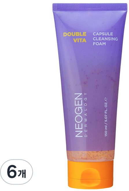 네오젠 더마로지 더블 비타 캡슐 클렌징 폼, 150ml, 6개