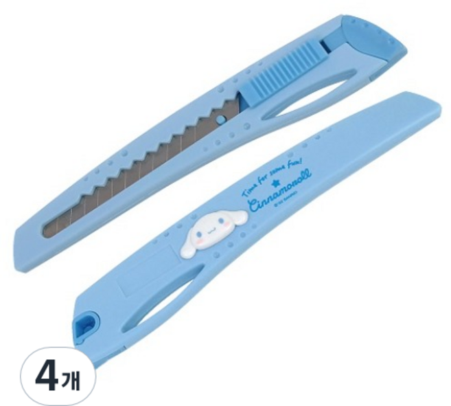 바이하츠 시나모롤 컷터칼 소 SCT-S, 4개