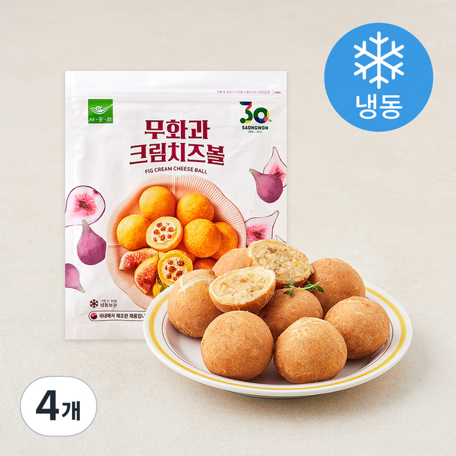 사옹원 무화과 크림 치즈볼 (냉동), 240g, 4개