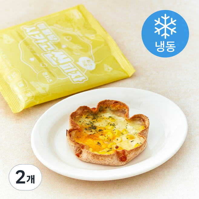 다신 통밀당 시카고씬피자 콘치즈 (냉동), 55g, 2개, 1개입