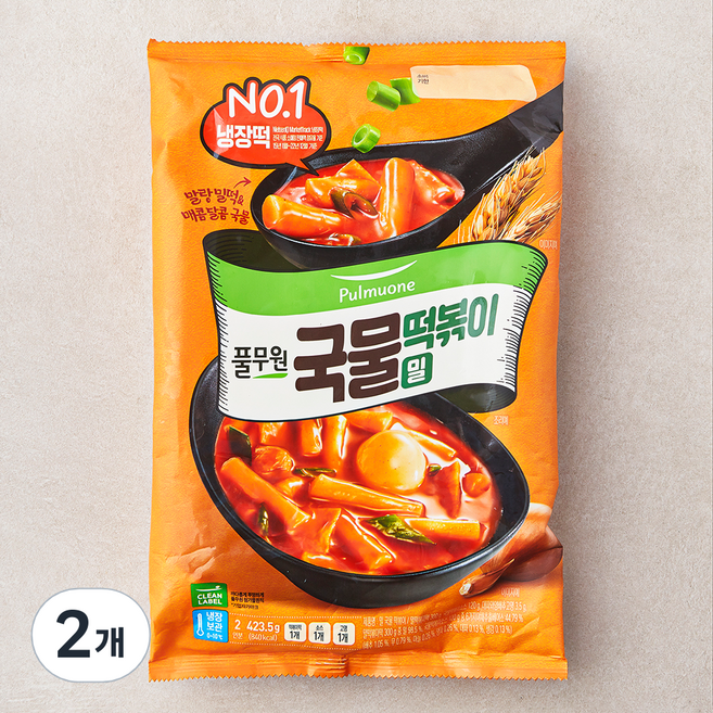 풀무원 밀 국물 떡볶이 2인분, 423.5g, 2개