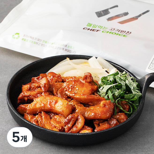 셰프초이스 춘천식 닭갈비, 600g, 5개