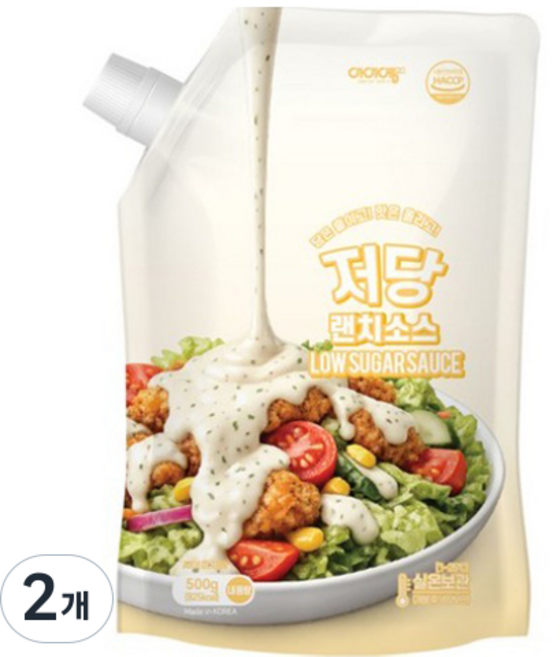 아이엠소스 저당 랜치소스, 500g, 2개