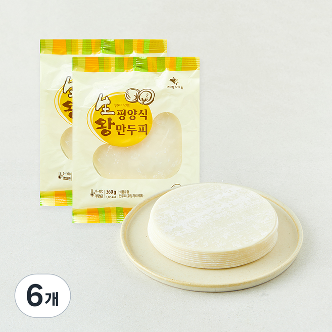 주식회사 황소식품 생평양식 왕만두피, 360g, 6개