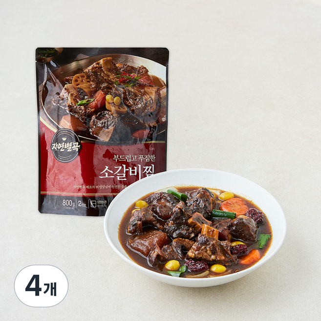 자연별곡 소갈비찜, 800g, 4개