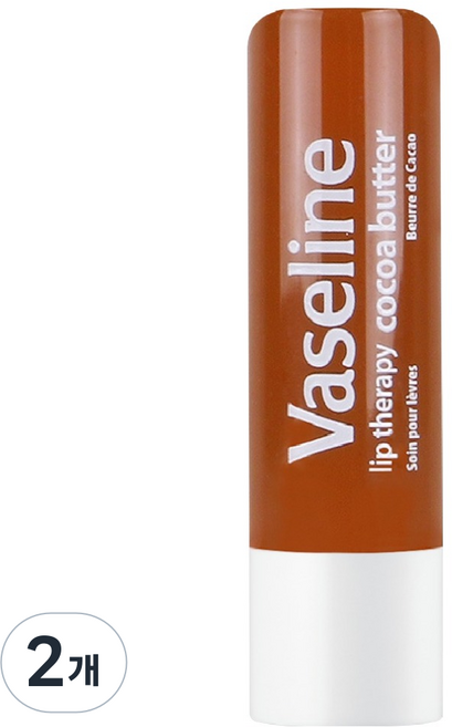 바세린 립 테라피 스틱, 코코아 버터, 4.8g, 2개