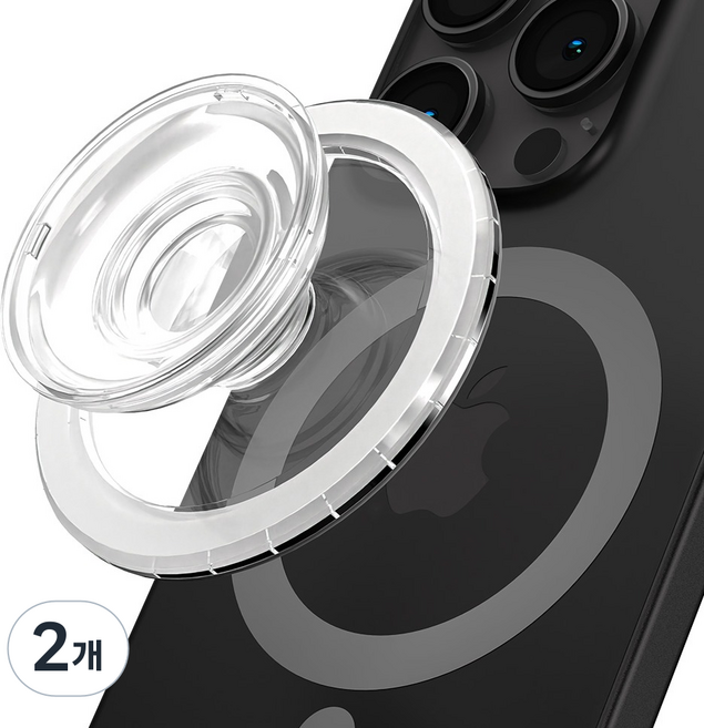 구스페리 맥세이프 스마트톡, 투명, 2개