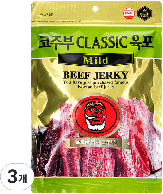 코주부 B&F CLASSIC 육포 Mild, 130g, 3개