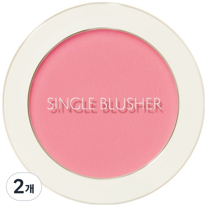 샘물 싱글 블러셔 5g, PK04 로즈 리본, 2개