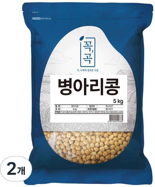 두보식품 병아리콩, 5kg, 2개