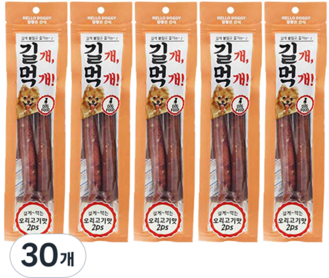 참좋은간식 길개먹개 강아지 간식 2p, 오리고기맛, 64g, 30개