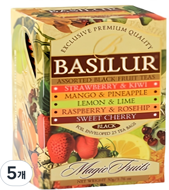 베질루르 어쏘티드 홍차, 2g, 25개입, 5개