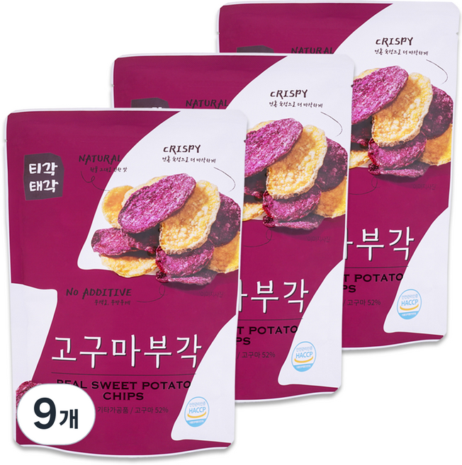 티각태각 속초 고구마부각 랜덤발송, 60g, 9개