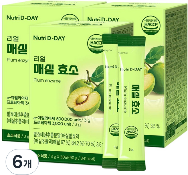 Nutri D-DAY 真實梅子酵素 30入, 90g, 6個