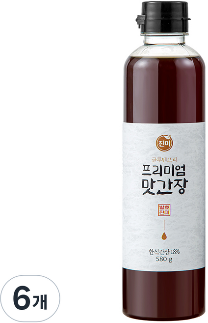 진미 프리미엄 맛간장, 580g, 6개