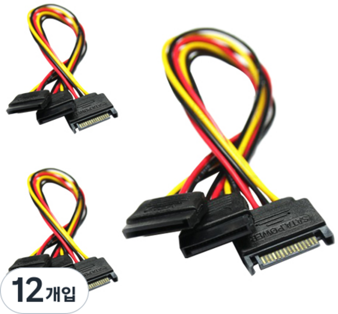 SATA-SATA 電源 Y 型連接線 ML-SSYP030, 12個, 30cm