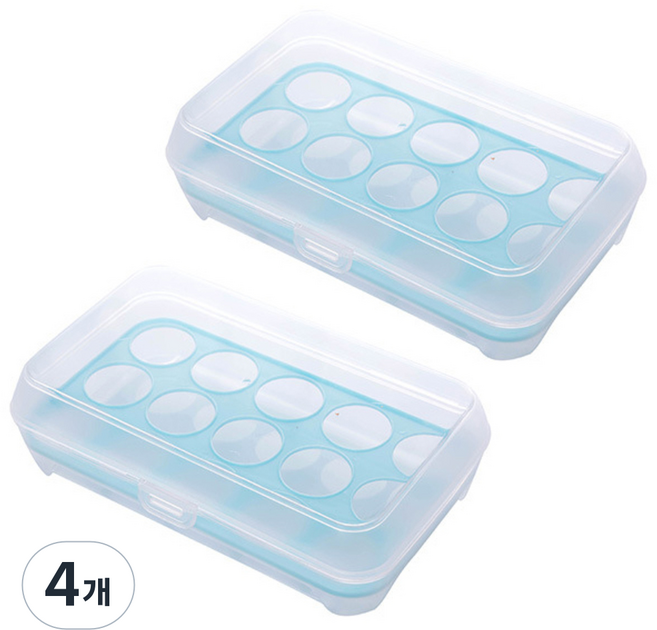 블럭마트 15구 에그케이스, 블루, 4개