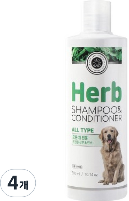 펫퍼스 강아지 허브 샴푸&린스, 500ml, 1개입, 4개