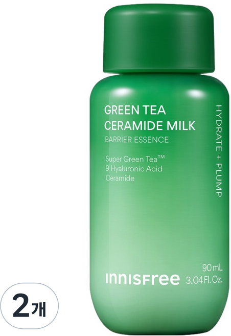 INNISFREE 綠茶神經醯胺牛奶水精華, 2個, 90ml
