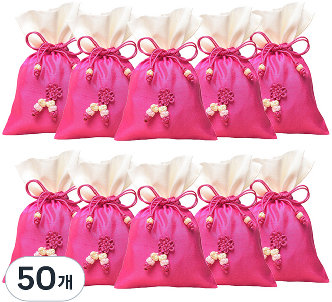 包裝網 傳統福袋 基本款 小, 03 桃紅色, 50個