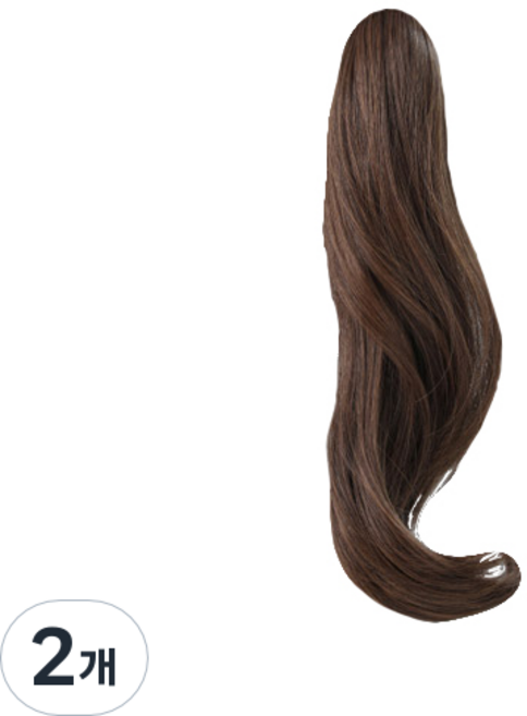 핑크에이지 포니즈테일 롤링 소피 슈프림사 가발, BB1 브라운, 2개