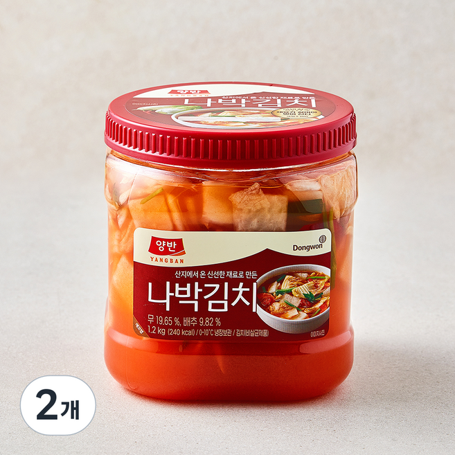 동원 양반 나박김치, 1.2kg, 2개
