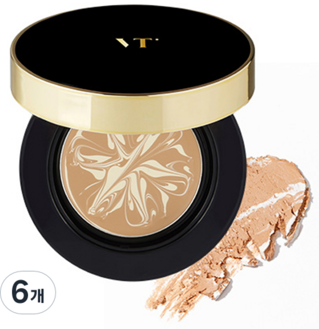 브이티코스메틱 프로그로스 콜라겐팩트 SPF 50+ PA++++, 21호베이지, 6개