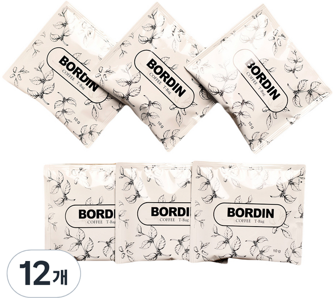 보르딘 따뜻한 커피티백 프리미엄 에디오피아 예가체프, 10g, 6개입, 2개