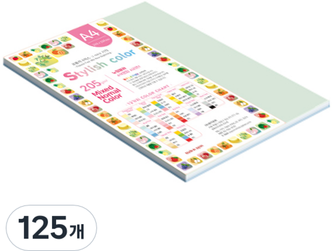 종이문화 스타일리쉬 두꺼운 혼합색지 205g 06 SN Blue Tone, 125개