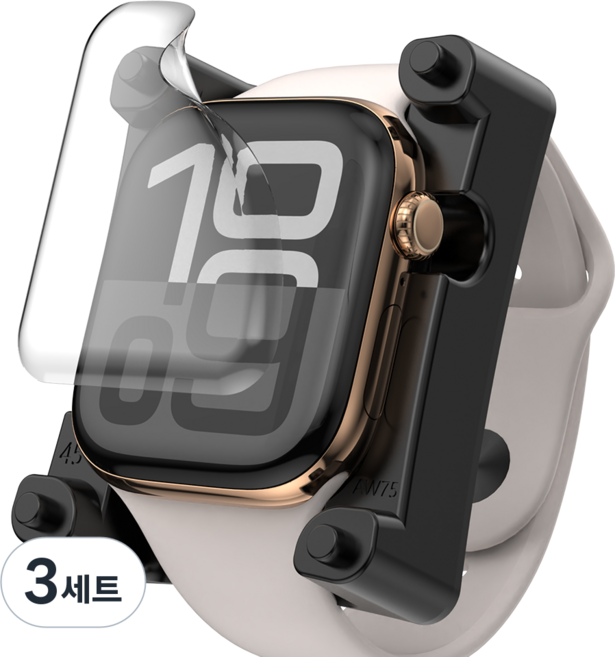 GoodValue Apple Watch Easy Quick 自我修復TPU螢幕保護貼組 40mm, 3套, 透明