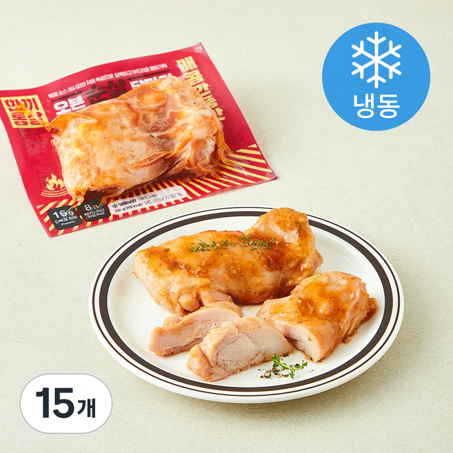 한끼통살 오븐 순살 닭다리 매콤깐풍맛 (냉동), 100g, 15개, 1개입