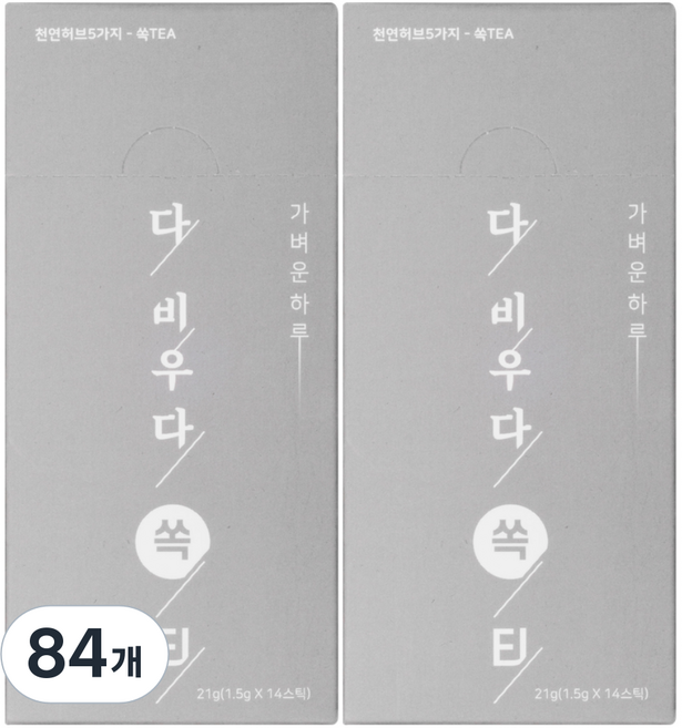 백향진 다비우다 쏙티 차, 1.5g, 84개