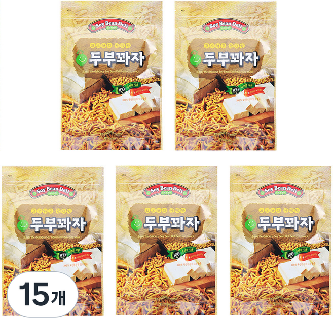 소이빈델리 고소하고 담백한 두부꽈자, 100g, 15개