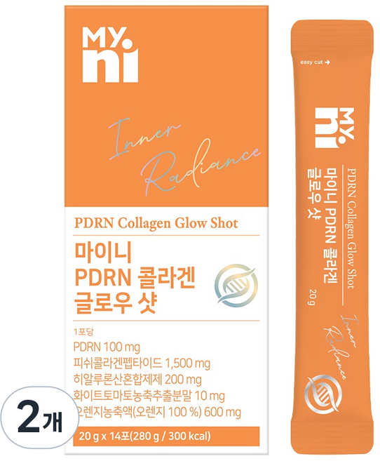 Myni PDRN 膠原蛋白光澤飲 14入, 280g, 2個