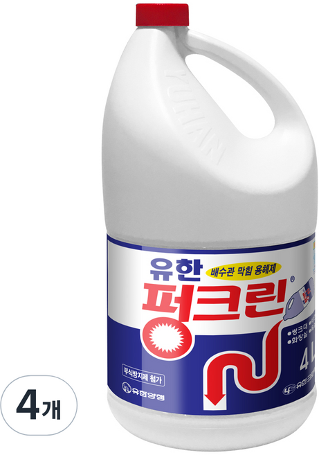 펑크린 배수구세정제, 4L, 4개
