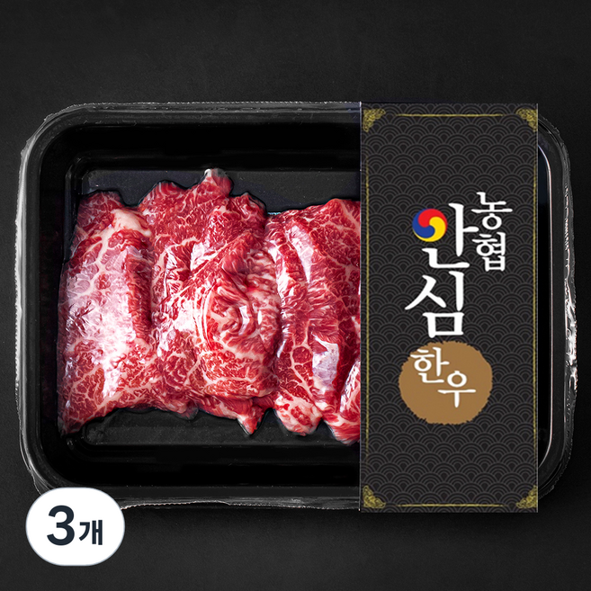 농협안심한우 살치살 1등급 구이용 (냉장), 200g, 3개