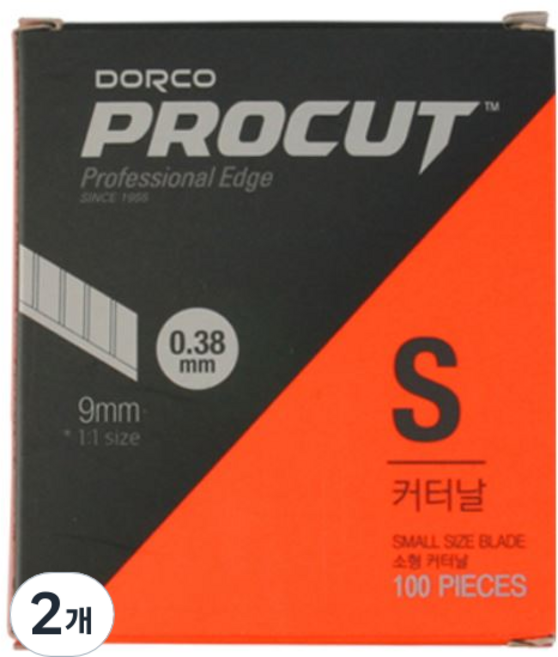 도루코 프로컷 커터 리필 칼날 S 100p, 2개