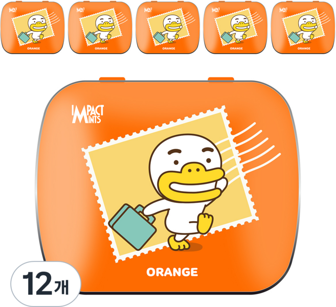 임팩트민트 카카오프렌즈 오렌지향 캔디, 15g, 12개