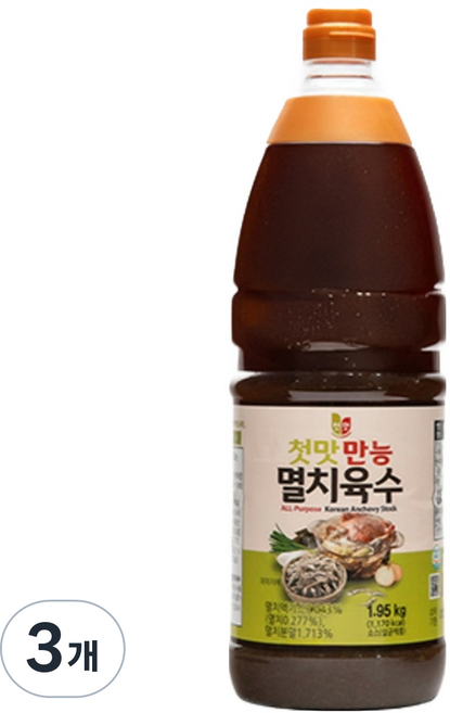 첫맛 만능 멸치육수, 1.95kg, 3개