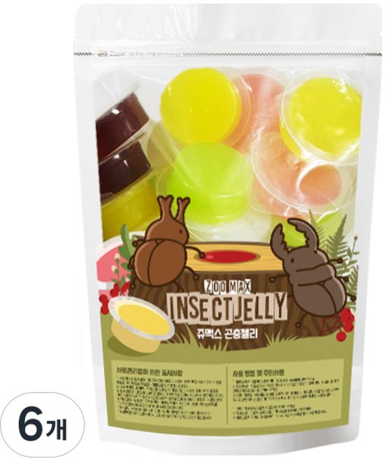 쥬맥스 곤충젤리, 혼합색상, 6개