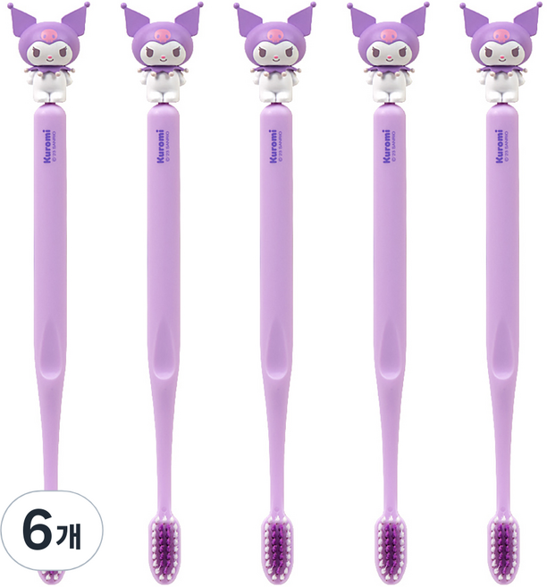 아텍스 산리오캐릭터즈 피규어 칫솔, 쿠로미, 5개입, 6개