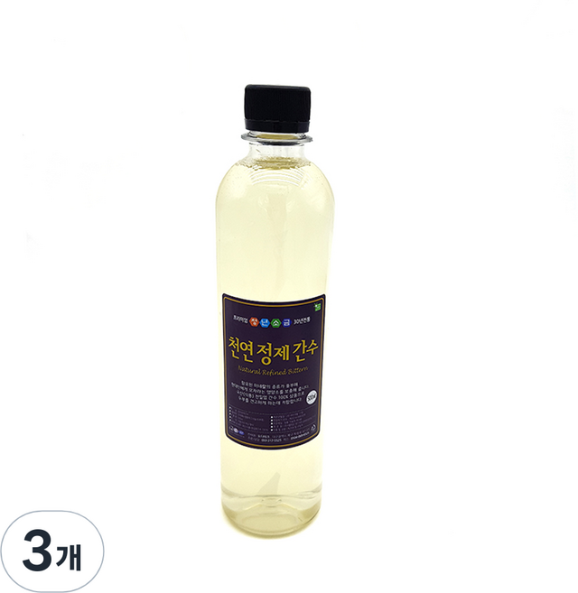 청년소금 천연 정제 간수, 500ml, 3개